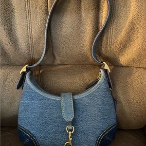 Coach Blue Denim Shoulder Bag